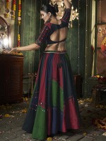 Multicolor Maslin Cotton Readymade Navratri Lehenga Choli